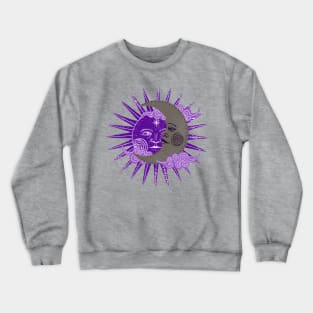 Celestial Purple Sun & Moon Shirt, Sun Moon Stars Tee, Mystical Tee, Moon and Stars, Bohemian Tshirt, Astronomical Crewneck Sweatshirt